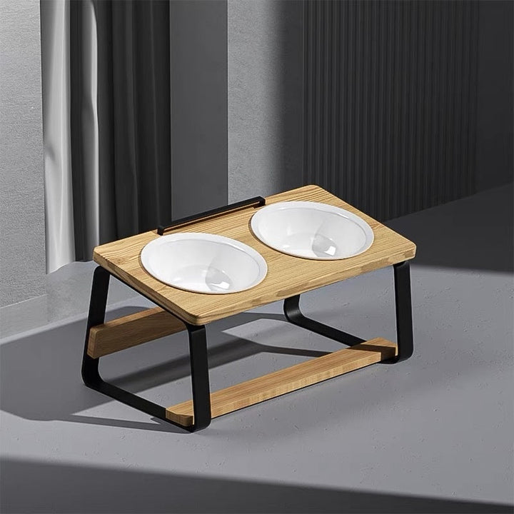 Ceramic Double Pet Feeding Bowl Stand: A Must-Have for Pawsome Dining!