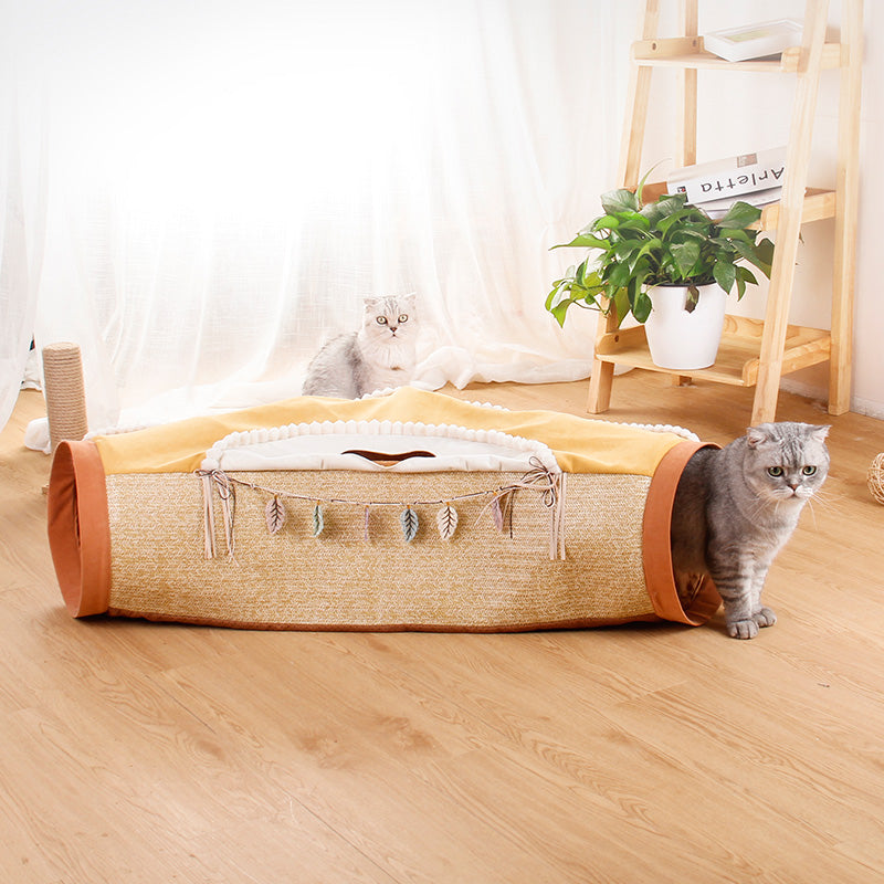 Transform Your Cat's Playtime with the Interactive Pet Litter Roll Tunnel Play Toy